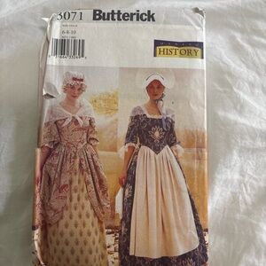 Butterick Dresses Pattern 3071 - Historical Dress Sewing Pattern 6 8 and 10